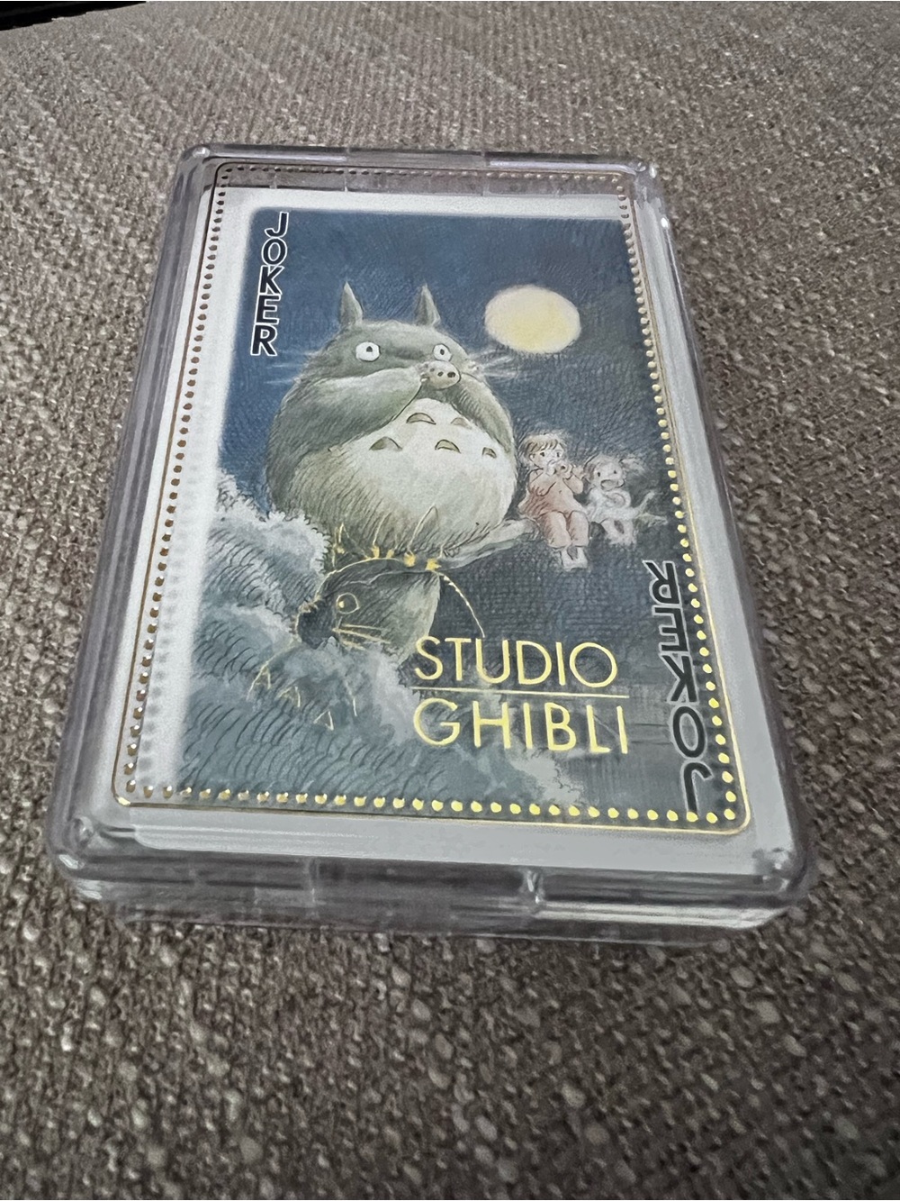 Studio Ghibli Totoro Blue Playing Cards & Chopsticks Set - Picture 3 of 5